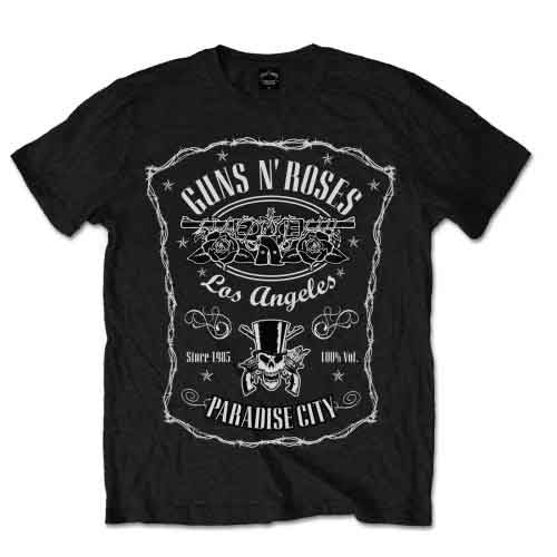 Guns N' Roses Paradise City Label Black
