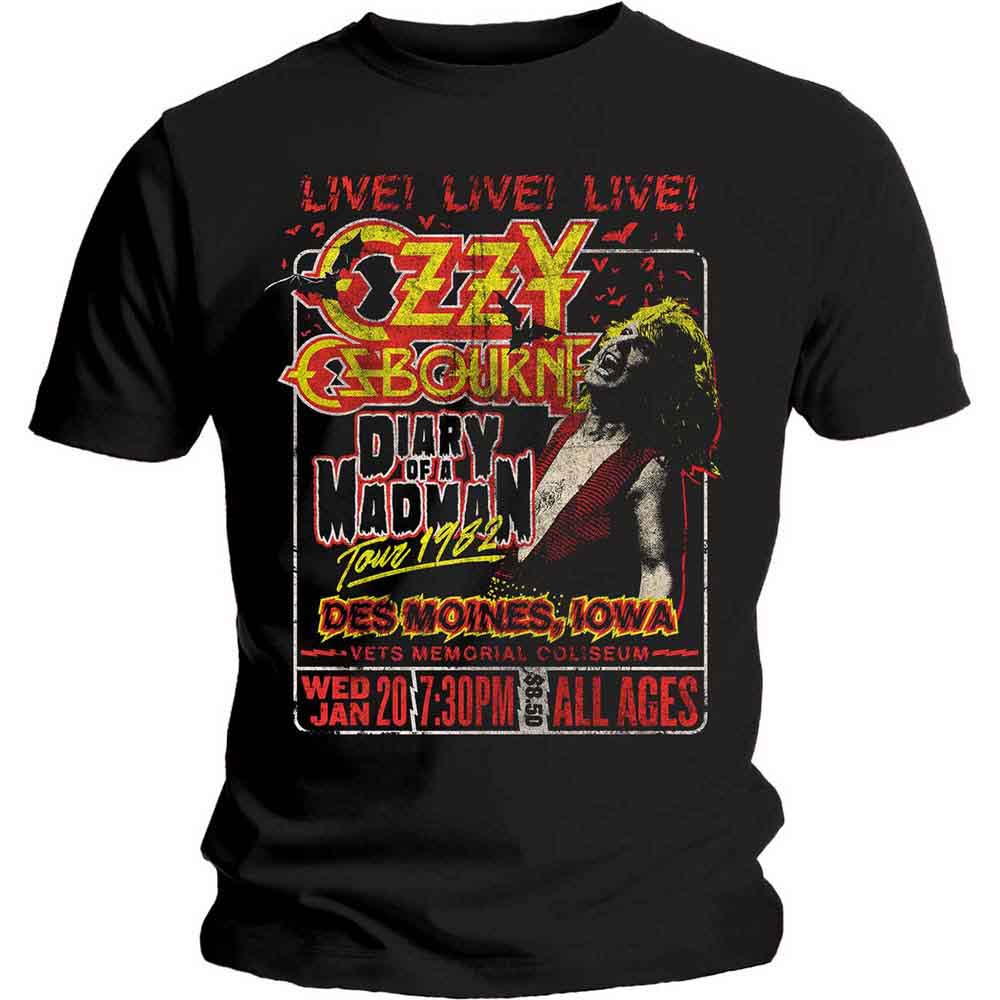 Ozzy Osbourne Diary of a Madman Tour Black