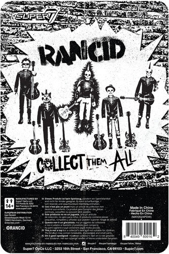Rancid Super7 - Rancid - ReAction Figures Wv5 - Skeletim (Time Bomb) (Collectible, Action Figure)