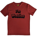 The Beatles Text Logo Shadow Red