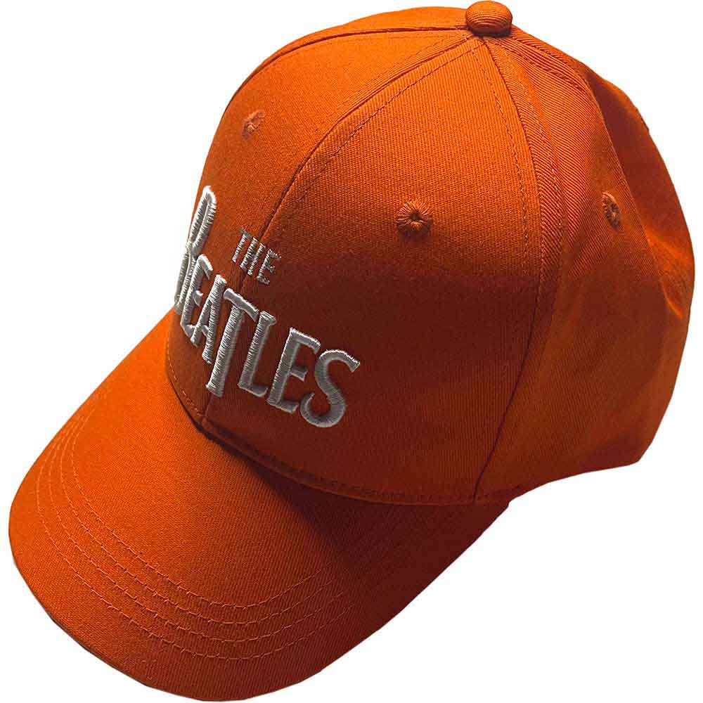 The Beatles White Drop T Logo Orange